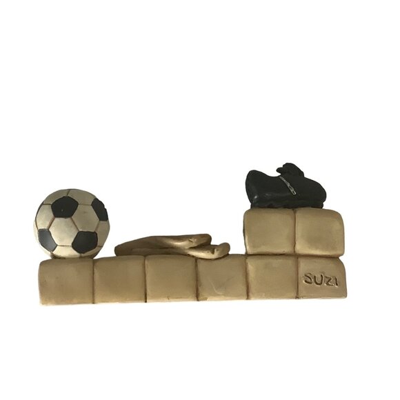 Blossom Bucket Suzi Figure Blocks I Heart Soccer 3.5" x 1.5" Ball Cleats Socks - Picture 2 of 5